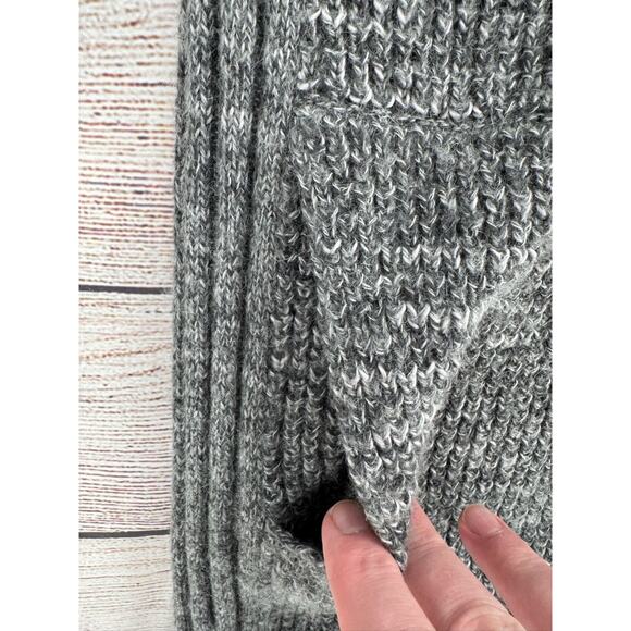 prAna Yunna Moto Zip Duster‎ Cardigan Sweater Women's Medium Gray - Picture 6 of 13